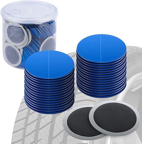 Watris Veiyi 80 parches de reparación de neumáticos de 2.283 in, kit de parches para neumáticos resistentes, parches redondos sin cámara, parche