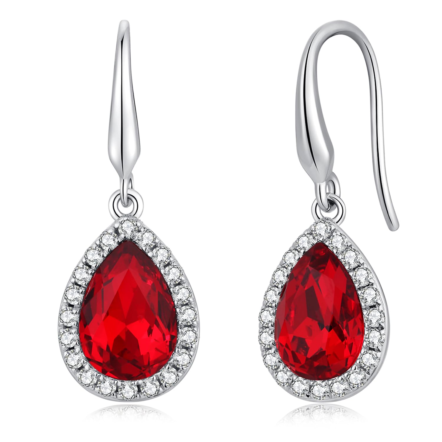 jiamiaoi Ohrringe Hängend Glitzer Weißgold platte Ohrringe Damen Hängend 925 Sterlingsilber Simulierter Diamant Ohrringe Damen Schmuck Modern Hängende Ohrringe