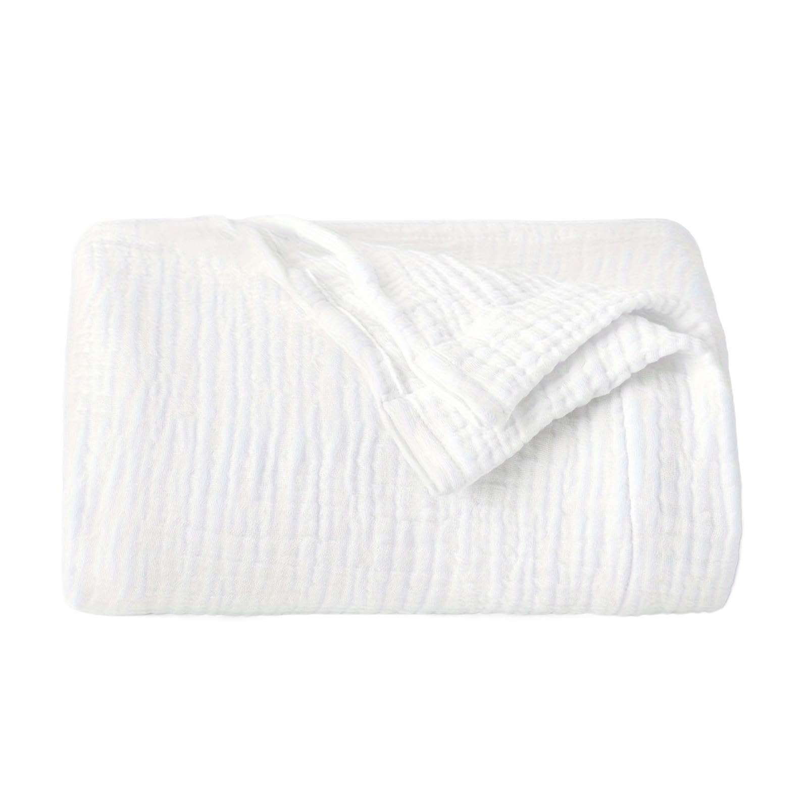 HKSDKABOP 6-Layer Cotton Muslin Throw Blanket Multicolor Multiple Sizes(Color6,130X180cm)