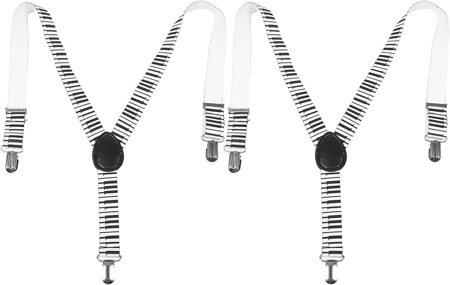 Holibanna 2 Pcs Boys Adjustable Piano Pattern Suspenders, 2.5cm Wide Y Back