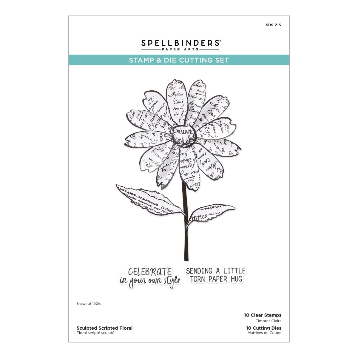 Sculpted Scripted Floral Clear Stamp & Die Set from the Beautifully Imperfect Collection