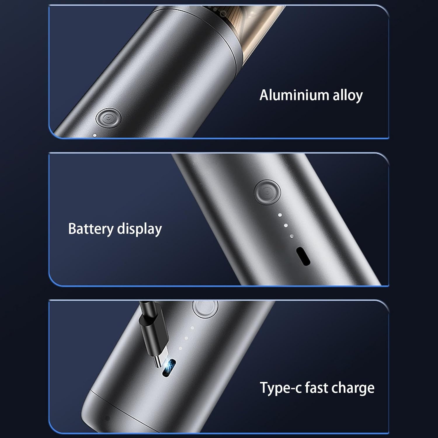 Lightweight Rechargeable Vacuum with Powerful Suction Car Interior Tool Home Appliance