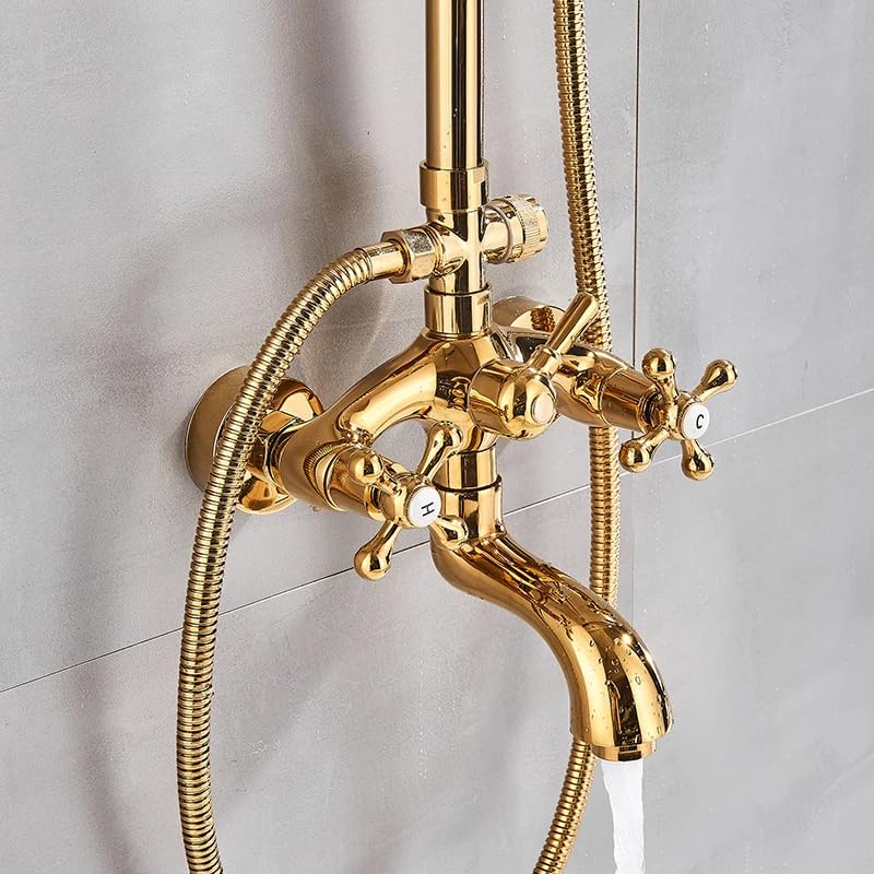 Ensemble de précipitations de douche dorée pour créer une ambiance spa à la maison - 4
