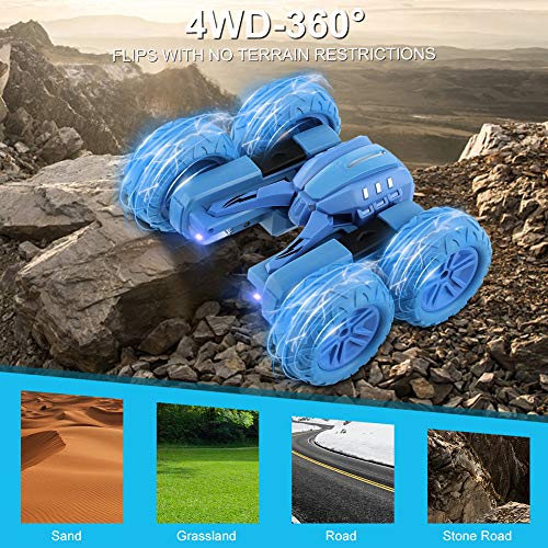 image for RC Cars Stunt Car Toy, JSDOIN 4WD 2.4Ghz Remote Control Car Double Sid
