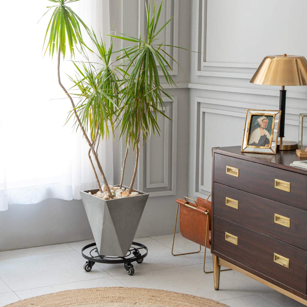 Buy Amagabeli 16" Metal Plant Caddy Heavy Duty Iron Potted Plant Stand