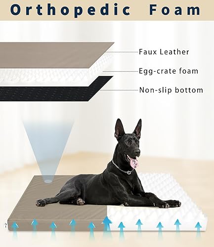 Miniatura 4 de Cama XXL para perros impermeable, cama ortopédica para mascotas con funda extraíble, tamaño grande