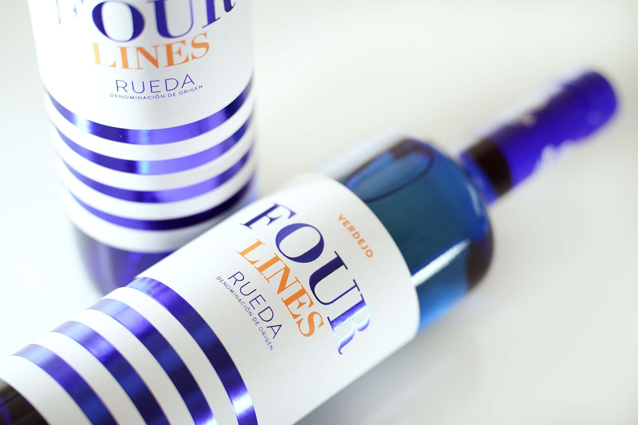 CUATRO RAYAS Four Lines Verdejo - Vino Blanco DO Rueda (6 Botellas x 750ml)