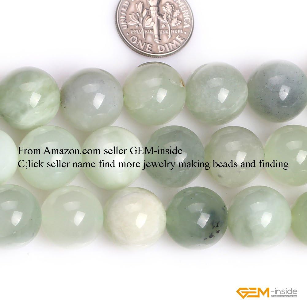 GEM-Inside 14mm Round Smooth Hua Show Jade Beads Strands 15 Inches