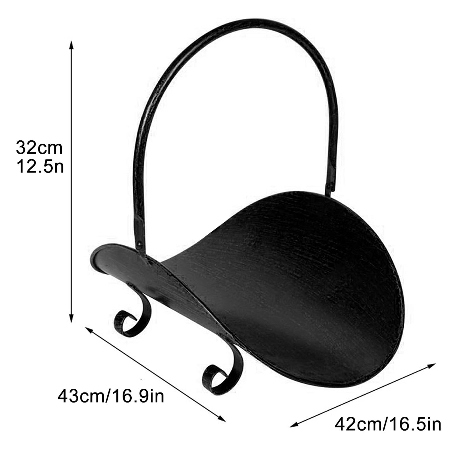 Portalegna da ardere, portalegna da ardere Portalegna in metallo elegante for interni for camino, dimensioni ideali for la casa moderna o classica(Black)