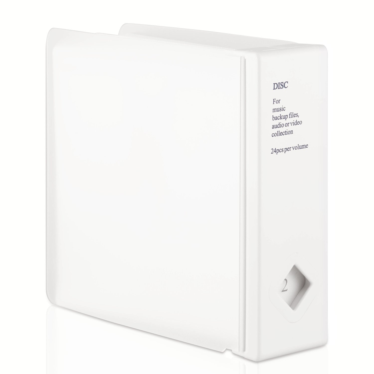 AhfuLife Custodia per CD/DVD, Multimedia Box Contenitore Salvaspazio Colorato Porta CD o DVD Bianco 120 CDs (White)