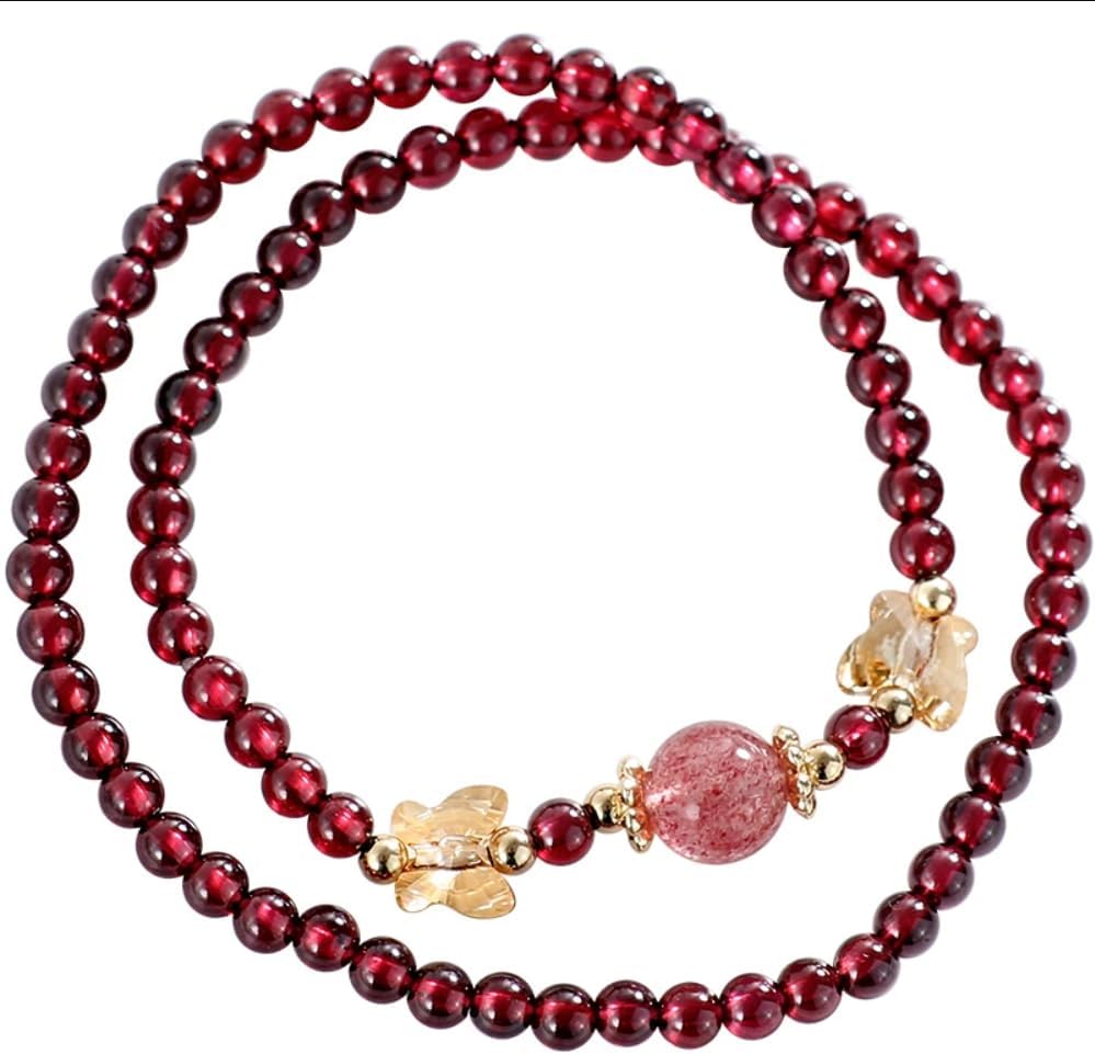 Garnet Bracelet for Women – Red Garnet Jewelry, Healing Crystal Bracelet, Handmade Gemstone Jewelry, Symbol of Love, Happiness & Harmony