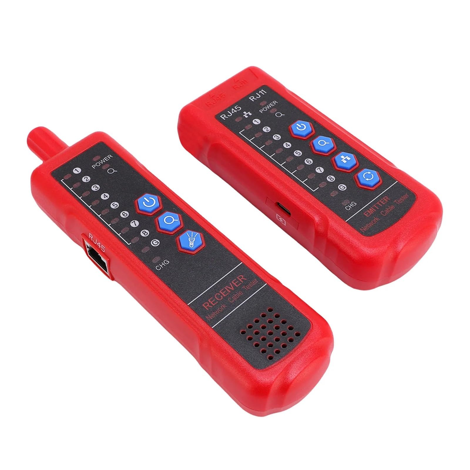 Tester for cavi di rete con jack for cuffie, rilevatore Ethernet LAN for RJ11 RJ45 CAT5 CAT6 Prove di trasmissione