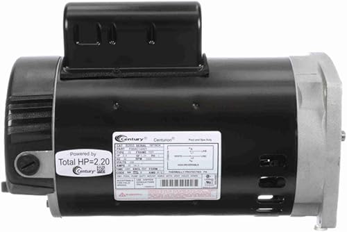 Miniatura 4 de Regal Beloit B2855 Century - Motor de bomba monofásica continua de acero inoxidable con brida cuadrada para piscinas enterradas y sobre el suelo