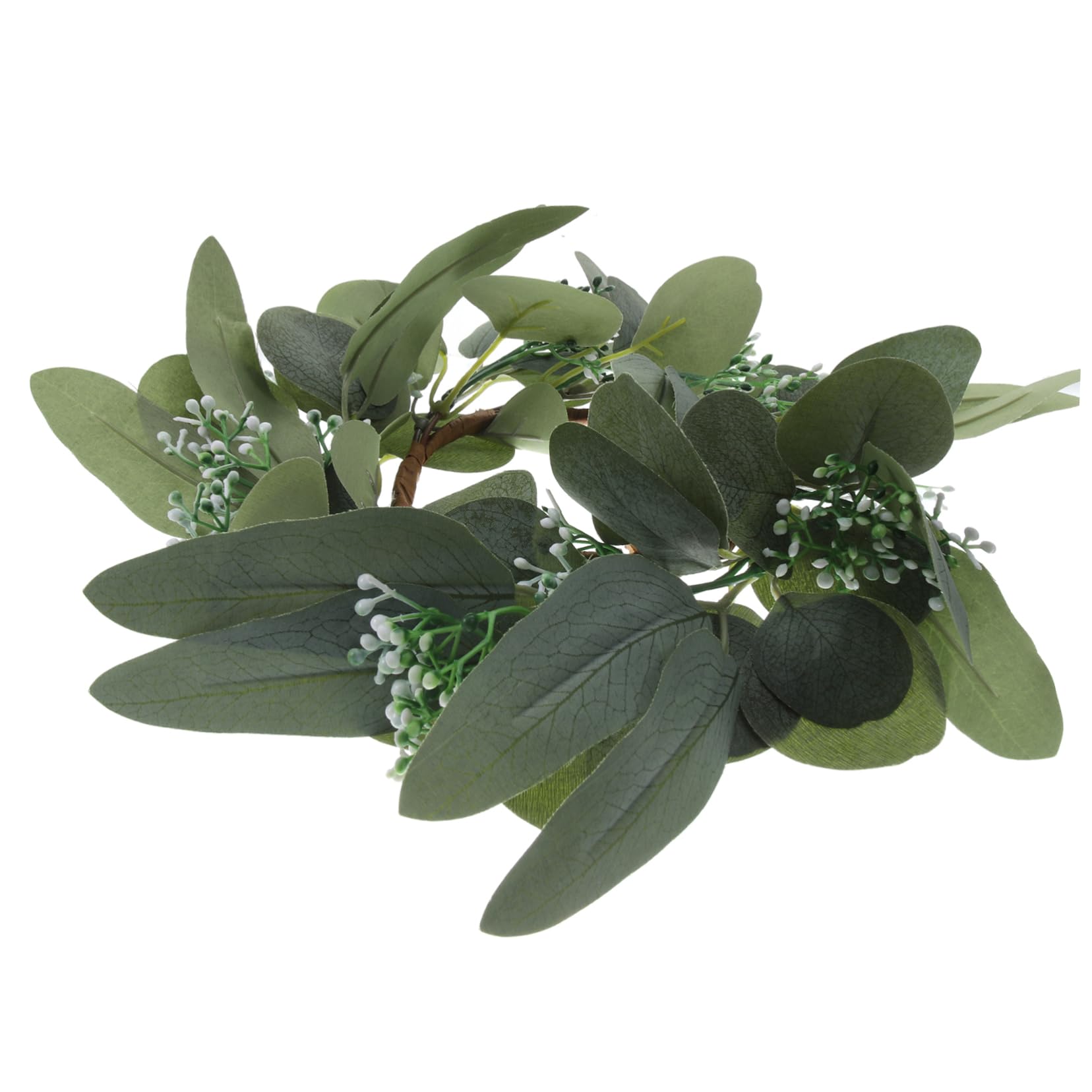 PRETYZOOM 5piezas Guirnalda De Velas Artificiales Eucalipto para Decoración De Fiestas y Comedores Adorno De Mesa De Eucalipto