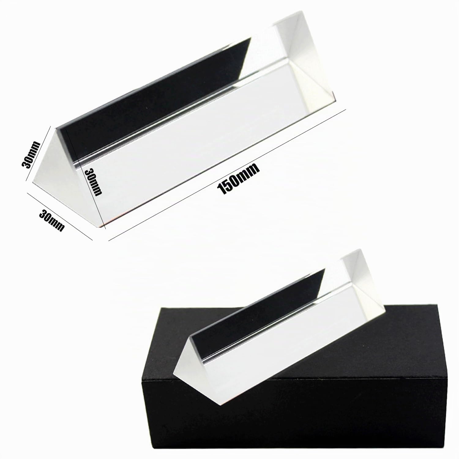 15CM K9 Prisma di VetroOttico,PrismaFotografia,FotografiaPrismi Ottici,OtticoRifrattorePrismaTriangolare,attrezzatura sperimentale per l'insegnamento della fisica ottica (con confezione regalo) (15CM)