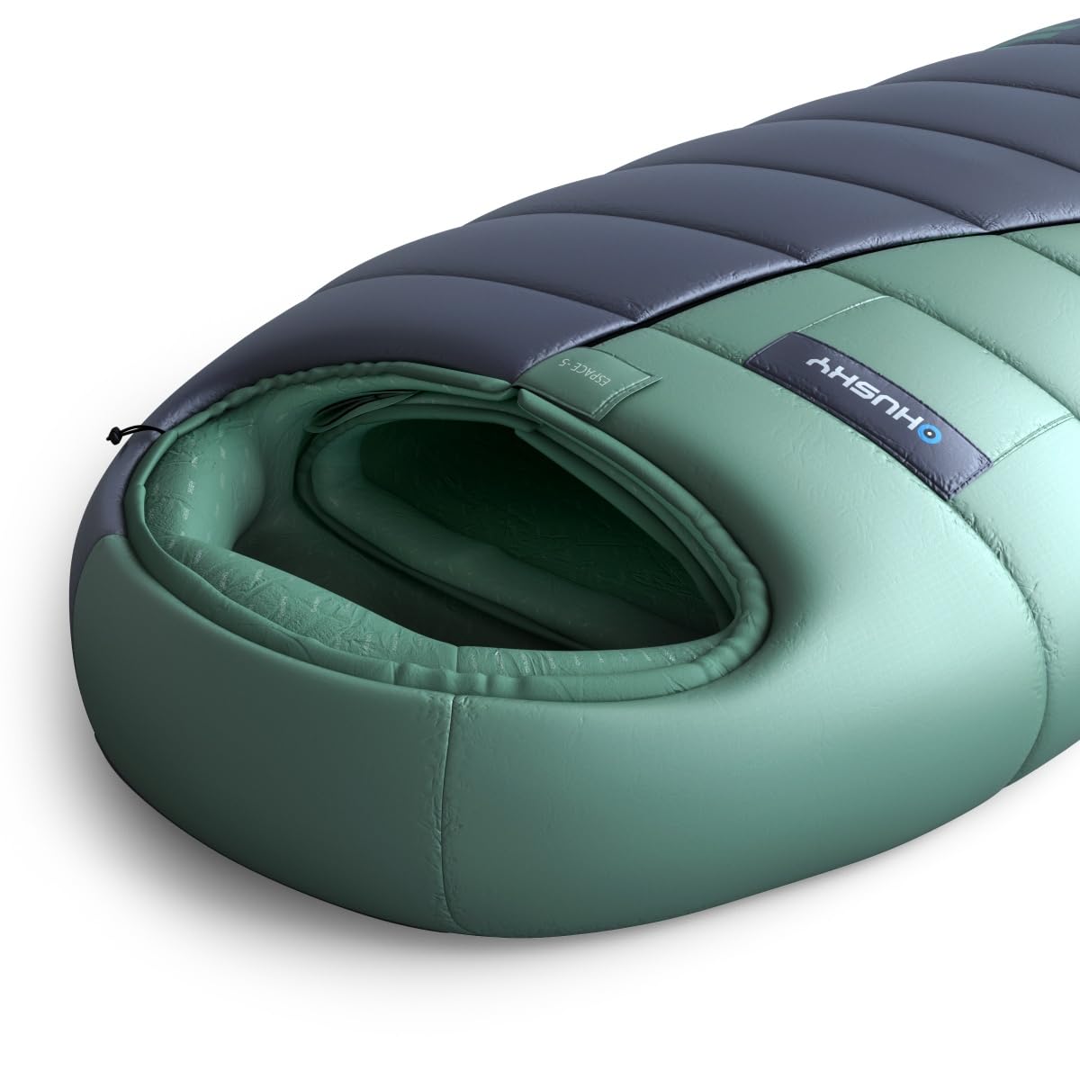 Husky Espace Ultraleicht Schlafsack 3 Jahreszeiten bis -6°C, Warmer Sommer Mumienschlafsack für Erwachsene, Sommerschlafsack für Camping, Trekking und Outdoor (Blau/Mint, 210x85)
