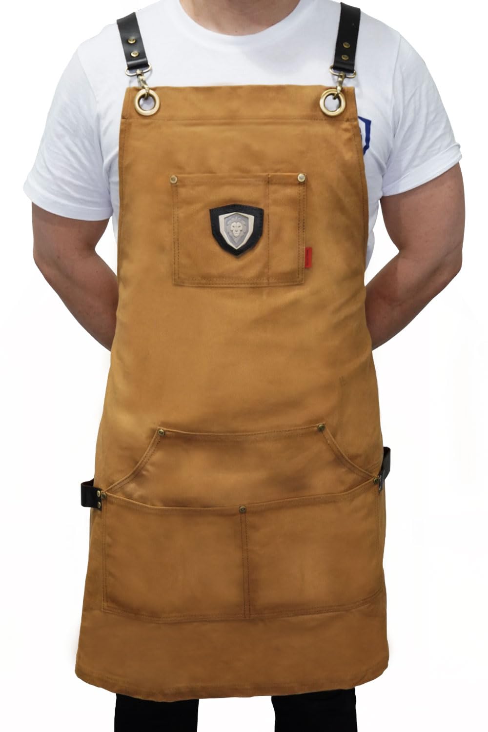 DALSTRONG Professional Chef's Kitchen Apron - Heavy Duty Waxed Canvas - Brown