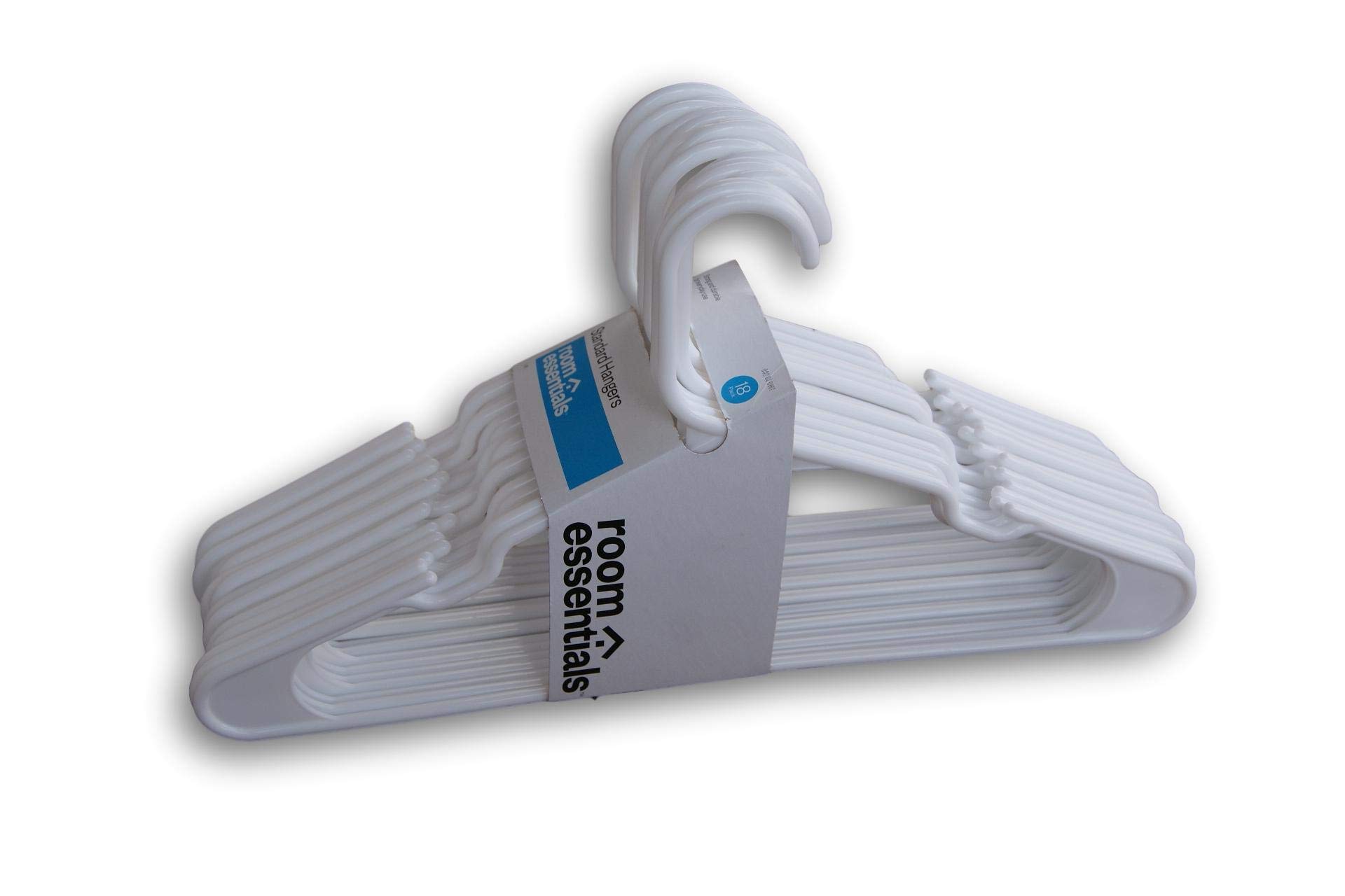 Room Essentials Plastic Adult Hangers White 18 Count 