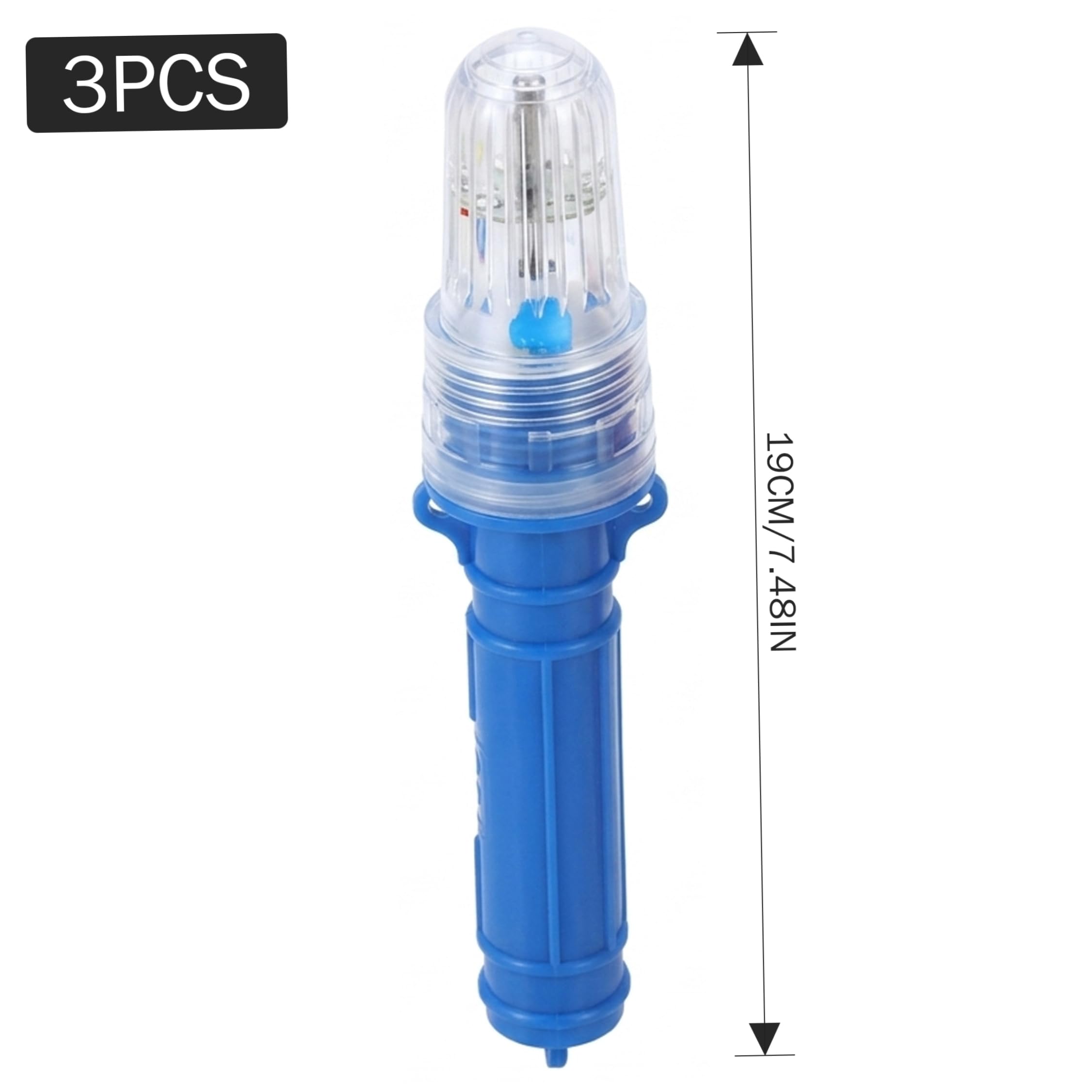 Fusées de détresse Marines, Lot de 3, kit fusées détresse pour Bateau - Feux stroboscopiques à LED Bleues pour Le marquage des Filets, l'appâtage des Poissons et la Dissuasion la Faune s
