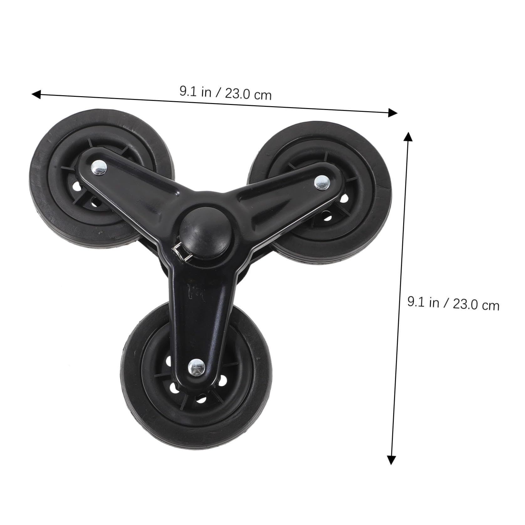 Ruedas Triangulares para Carrito de Compra y Carretilla de Mano Ruedas Resistentes de Acero Inoxidable para Subir Escaleras sin Eje para Jardín y Uso Pesado Par de 2 Unidades