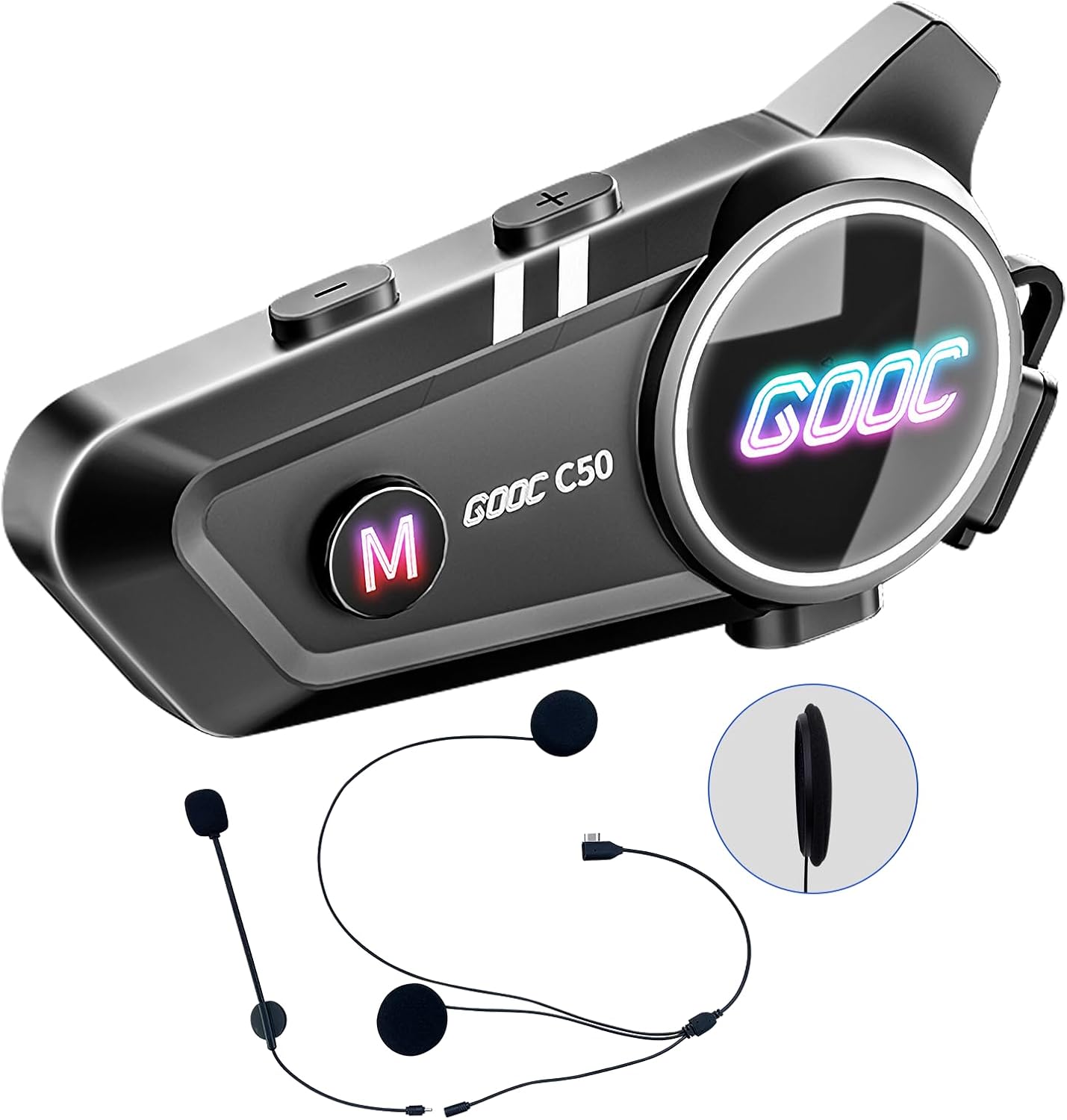 Motorcycle Helmet Bluetooth Headset,High Sound Quality,Waterproof Sports Headset,Speakers Hands Free,Music Call Control,Automatic answering,120 Hours Playing time 1000mAh