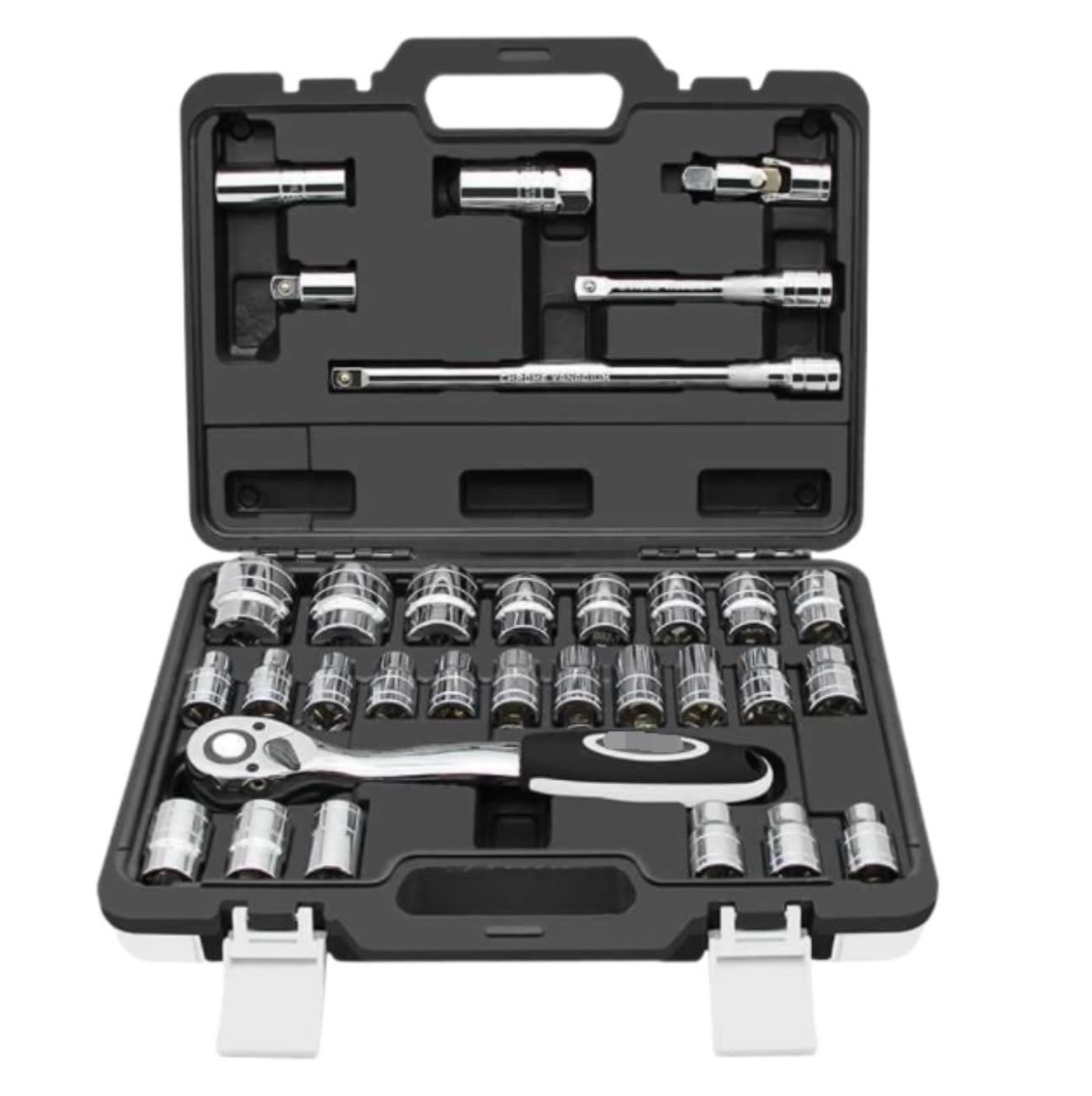 Set Strumenti 32 Pezzi di Chiavi Dinamometriche A Cricchetto con Combinazione, Set Utensili Manuali per Riparazione Automatica per Kit per Auto Kit Attrezzi Casa