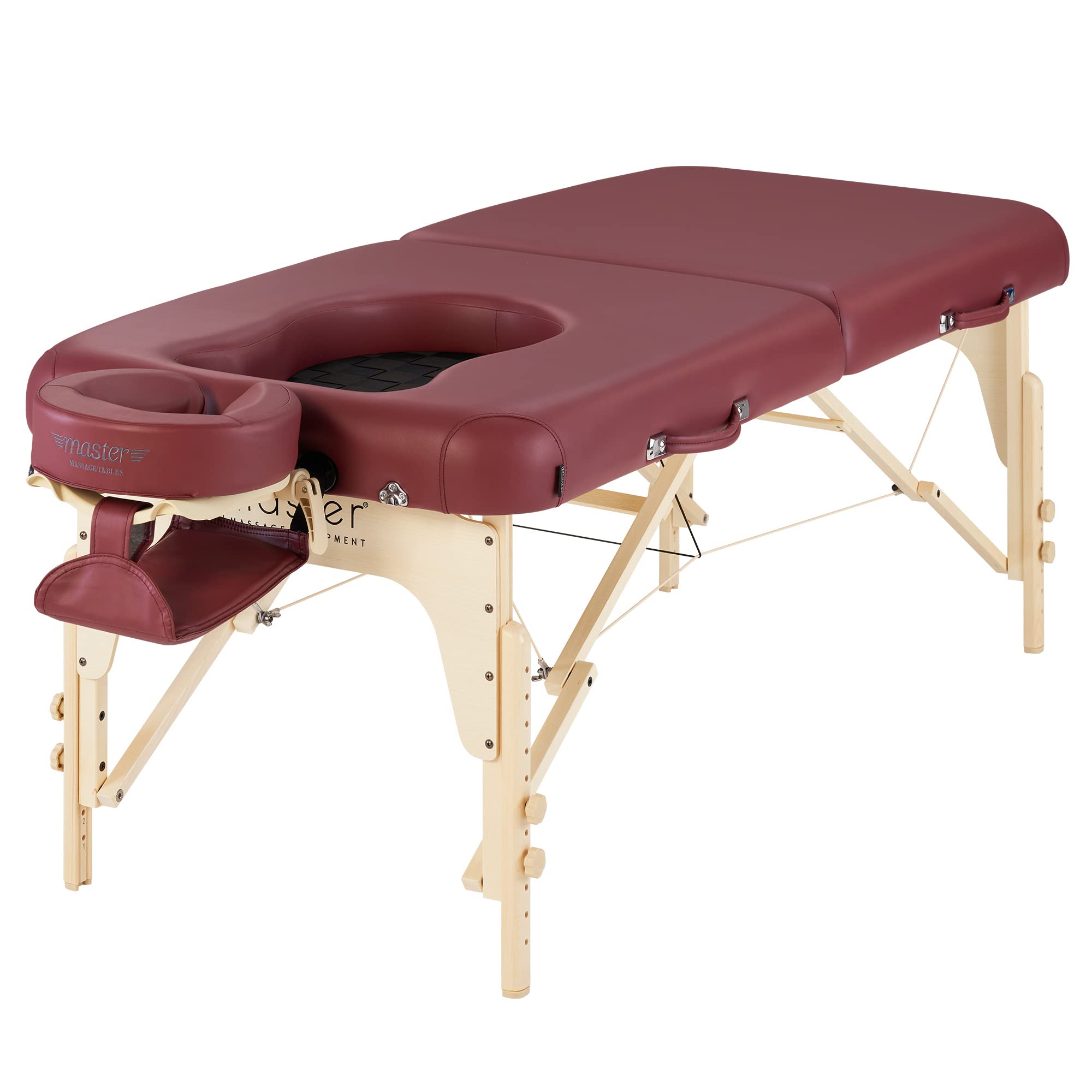 Master Massage 30'' Eva Portable Pregnancy Massage Table for Female Clients and Obese Individuals, Spa Salon Facial Bed for Pregnant Women- Multi Functional (Burgundy)