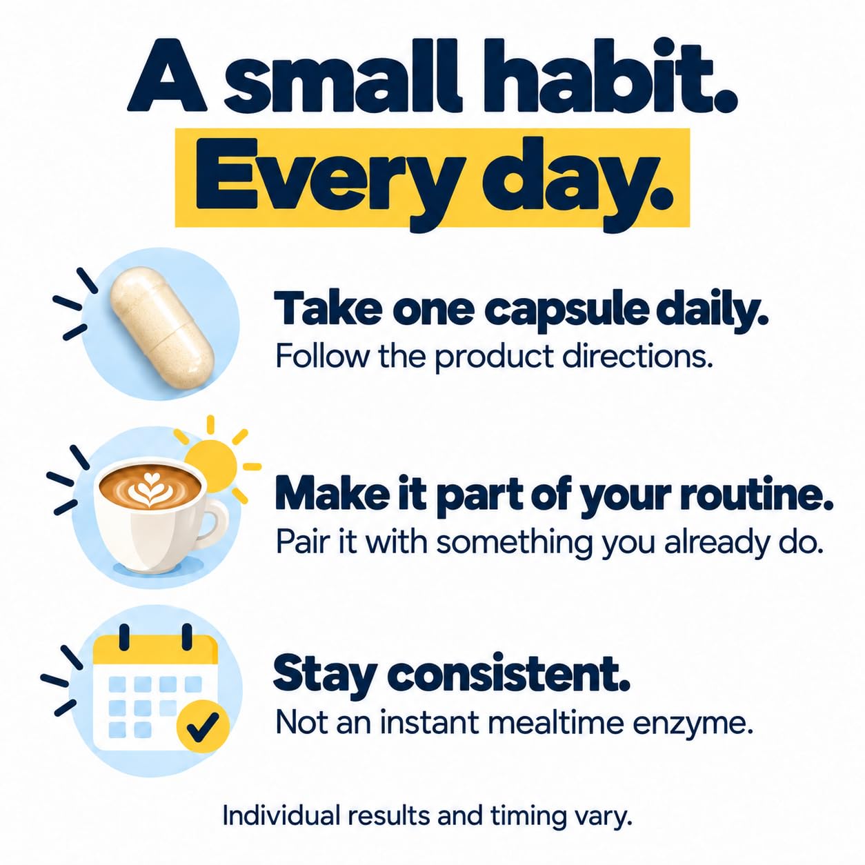 Once a Day Lactose Intolerance Pill | All Day Dairy Digestion Relief | Long-Lasting Lactase Enzyme Alternative Helps Reduce Gas, Bloating & Discomfort, 30 Days — Amazon image 5