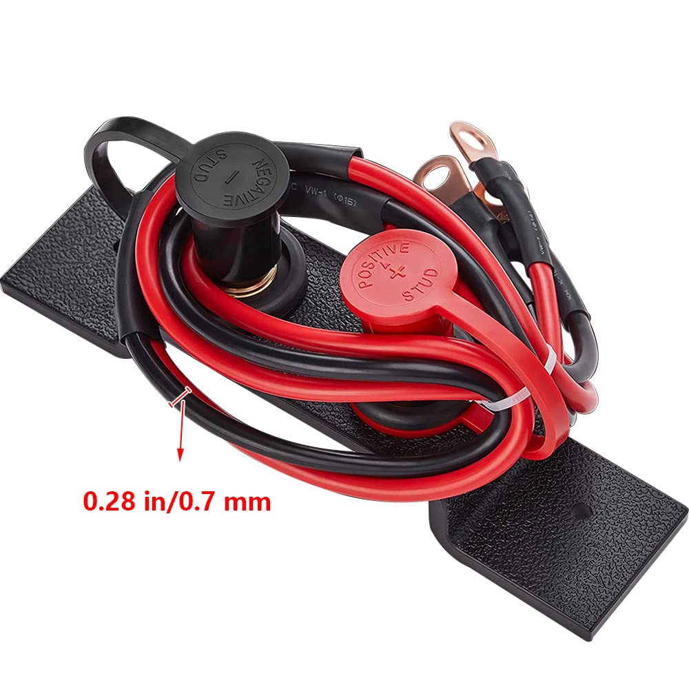 Riloer Kit de bornes de démarrage pour voiture Station de charge à distance pour batterie, Épaisseur de ligne : 0,7 cm, convient aux VTT UTV
