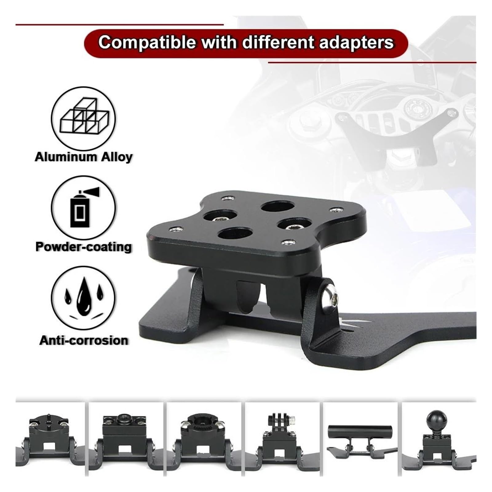 Support De GPS/téléphone en Aluminium pour Moto pour Yam&AHA YZF-R3 (2019-2024)(Type 1)