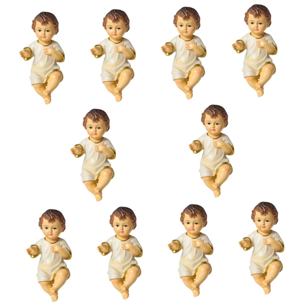 Zerodeko 10 Sztuk Miniaturowa Figurka Dzieciątka Jezus Model Żywicy Religijna Statua Do Wystroju Domu Kolekcjonerska Ozdoba Figurki Jezusa