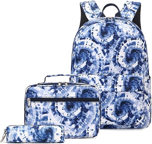 Mochila infantil para niÃ±as, ligera, con bolsa de almuerzo, mochila escolar para estudiantes de primaria, 01-azul