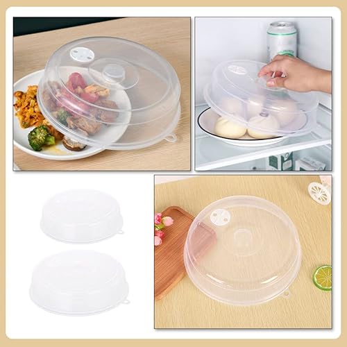 Miniatura 9 de Luxshiny Cubierta para microondas, 2 unidades, cubierta para salpicaduras de microondas, tapa de microondas, cubierta de alimentos con ventilación