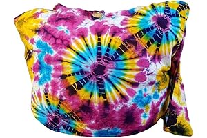 BTP! Tie Dye Sling Crossbody Shoulder Bag Purse Hippie Hobo Cotton Bohemian Colorful Firework