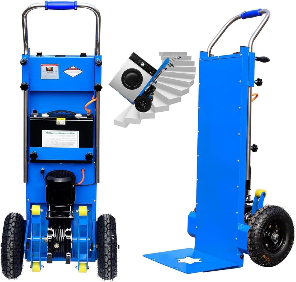 WNRLL Electric Stair Climbing Dolly Powered Electric Stair Climbing Hand Trucks Dolly Cart with Rubber Tracks for Moving Heavy Duty Stair Climber,02