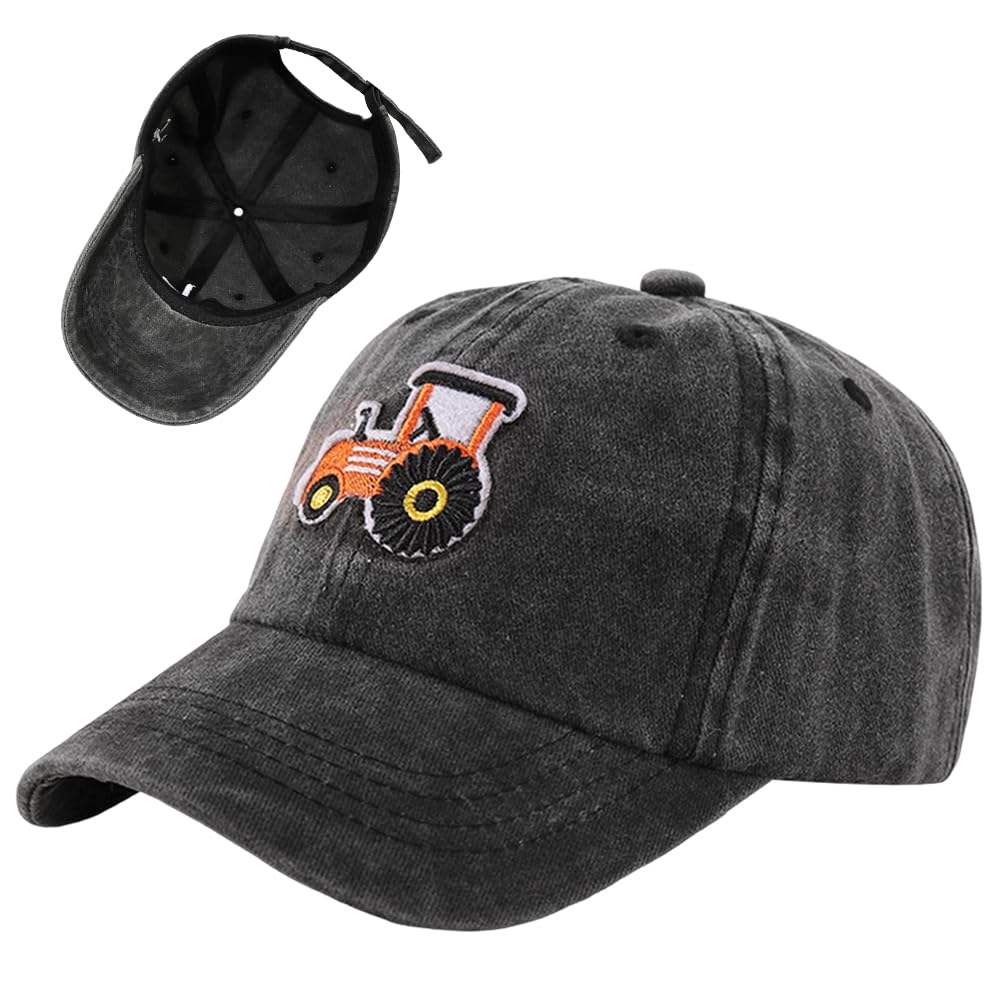 Gorra de BéIsbol Tractor ExcavatorTractor Gorras Beisbol Ajustable Sombrero con Visera de Verano, Deportivo Cap Casual de Algodón para Infantil
