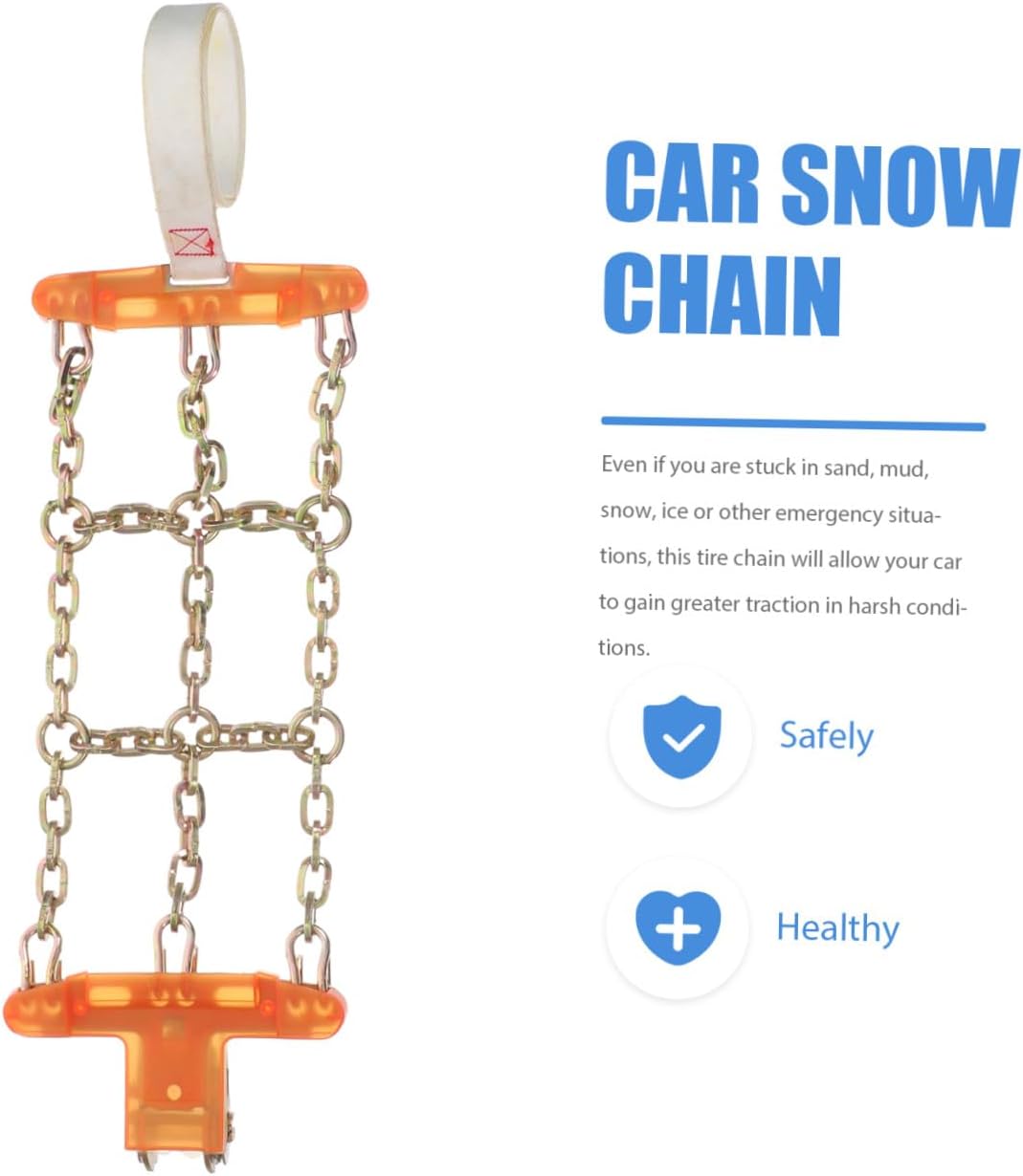 STAHAD Winter Car Tire Chains Large Size Steel Anti-skid Snow Chains for Suv and Passenger Cars Outdoor Winter Driving Traction Accessory