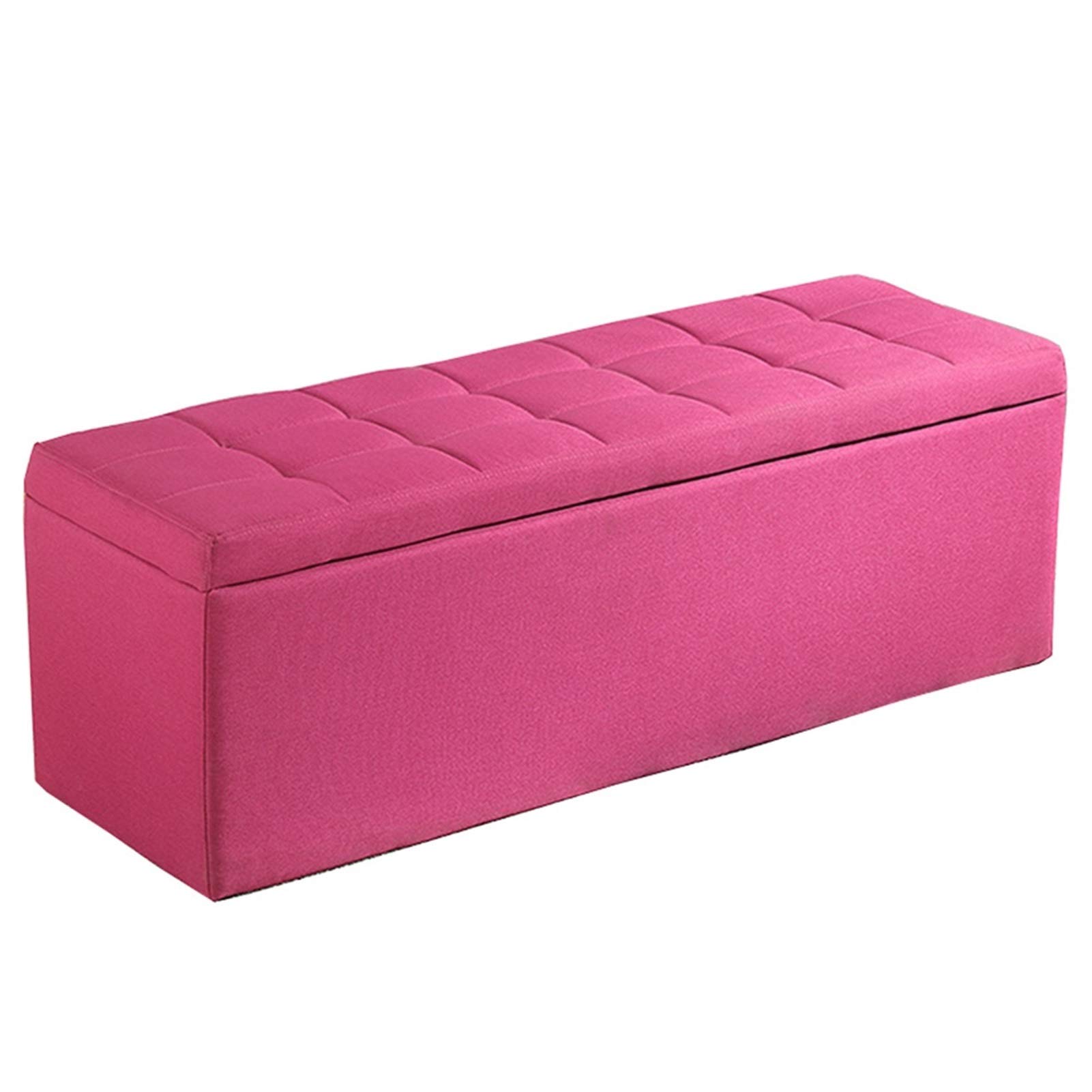 Banc à chaussures rose rouge en lin pour une entrée moderne et colorée