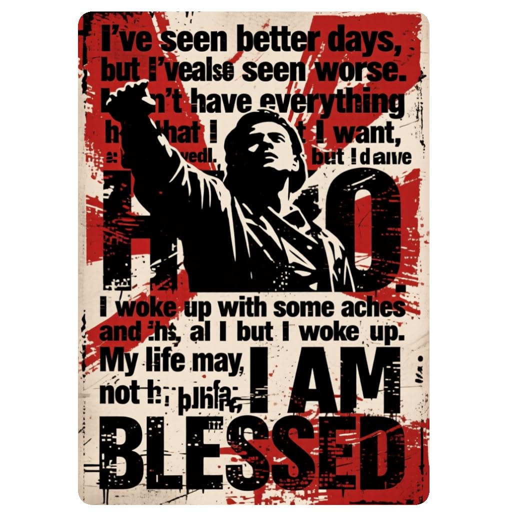 Rust-Resistant Inspirational Quote Tin Sign, 8x12 Inch