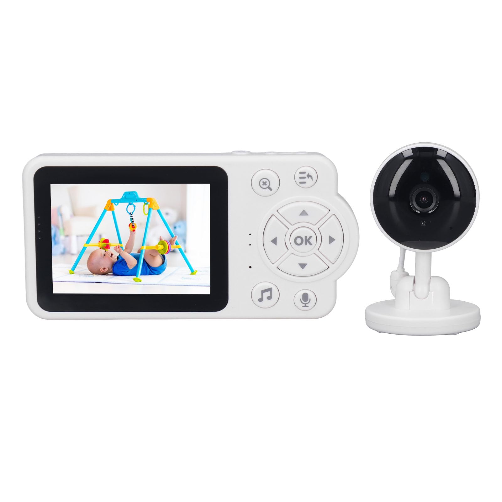 Bezprzewodowa Niania Elektroniczna, Bezprzewodowa Niania Wideo, Lampka Nocna, Wykrywanie Płaczu, 100–240 V, 2,8-calowy Ekran LCD dla Dzieci do Użytku Domowego (Wtyczka UE)