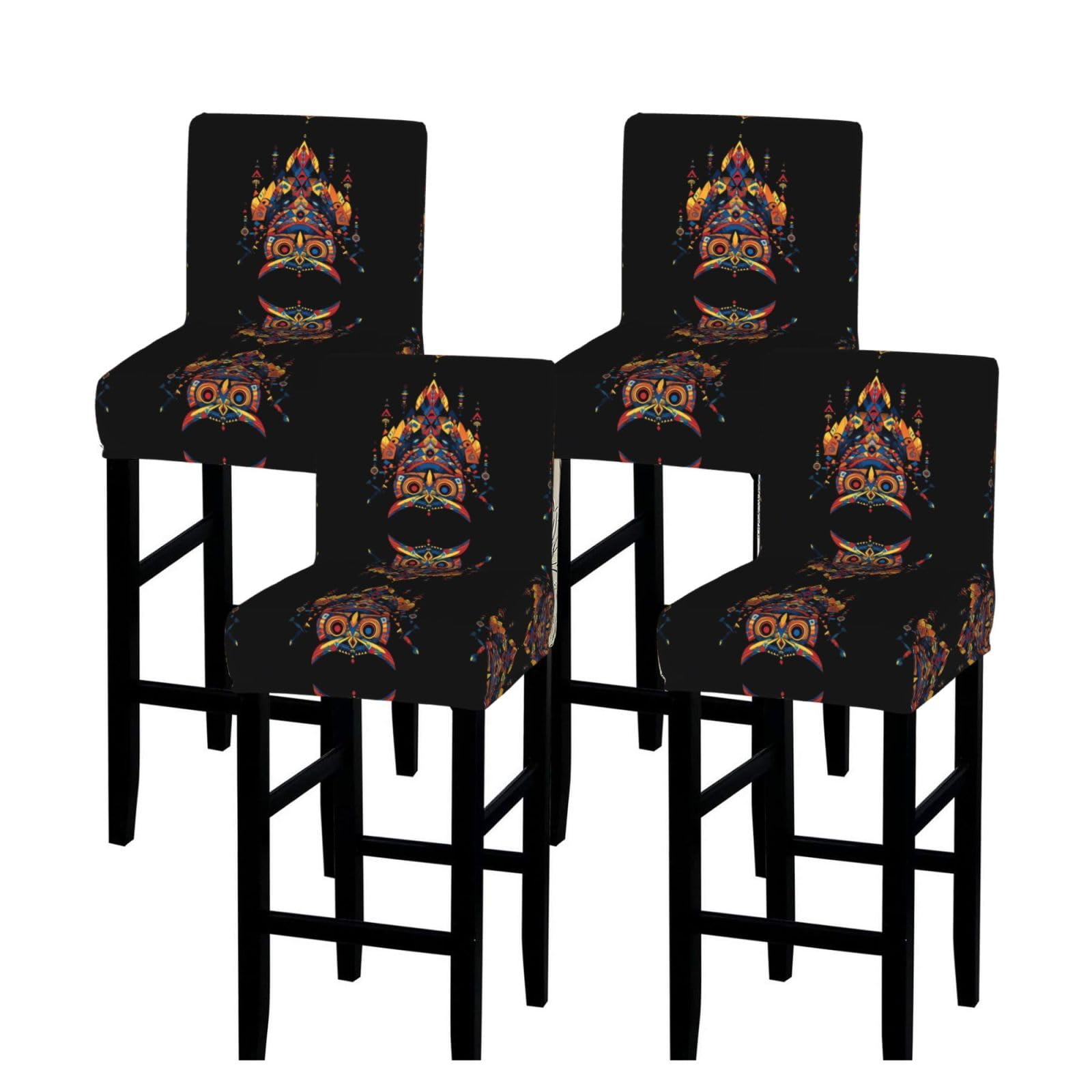 SXZVVBN Mysterious Owl Stretch Bar Stool Covers Dining Seat