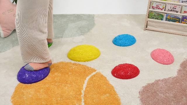 6 Piedras De Equilibrio Antideslizantes Para Niños | Juego De Interior Y Exterior | Obstáculos Y Coordinación