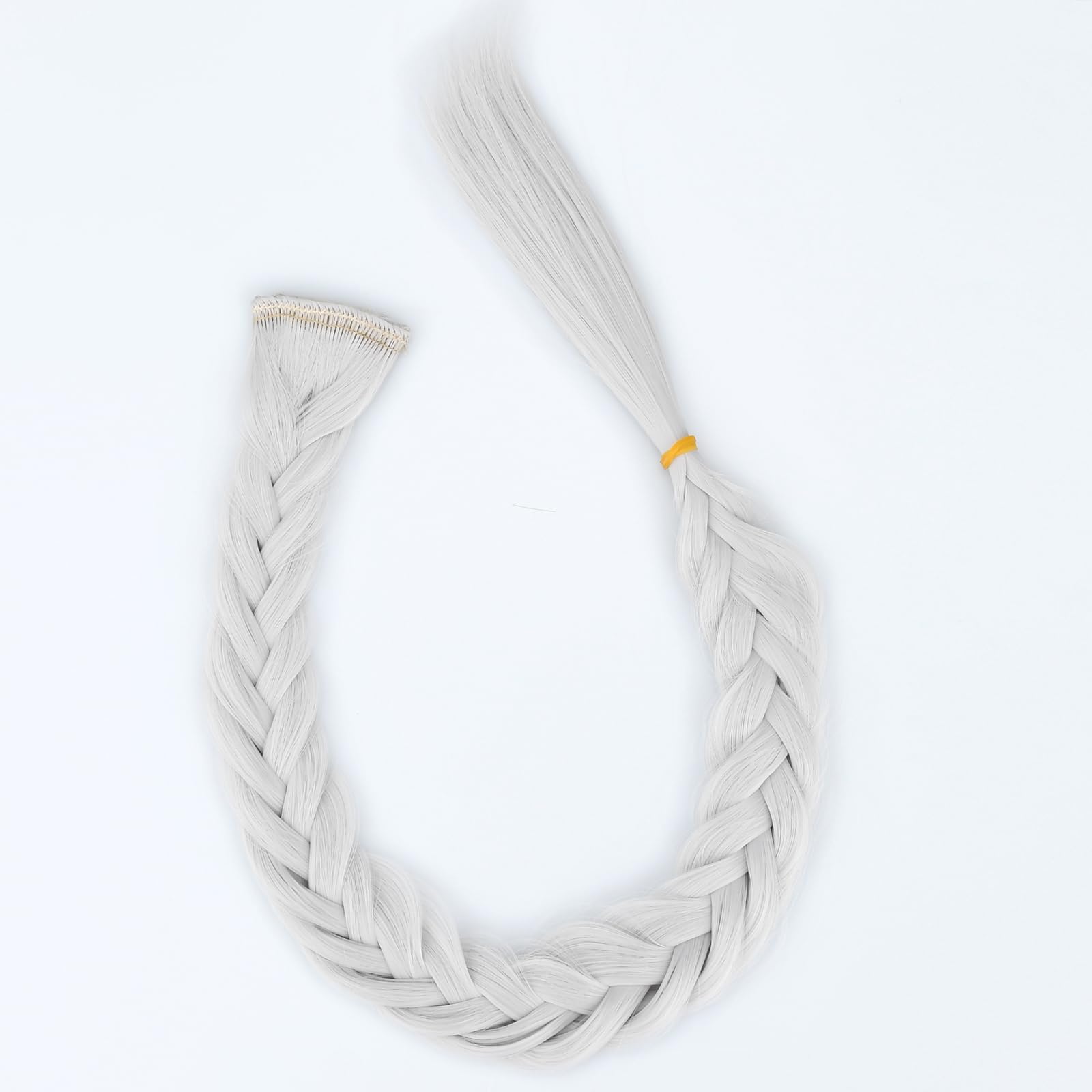 DIGUAN DIY Hairstyle Thin Double 3 Strands and Fishtail Plaited Synthetic Hair Braids Headband with Clip, Hair Accessory for Women, Girls (Messy