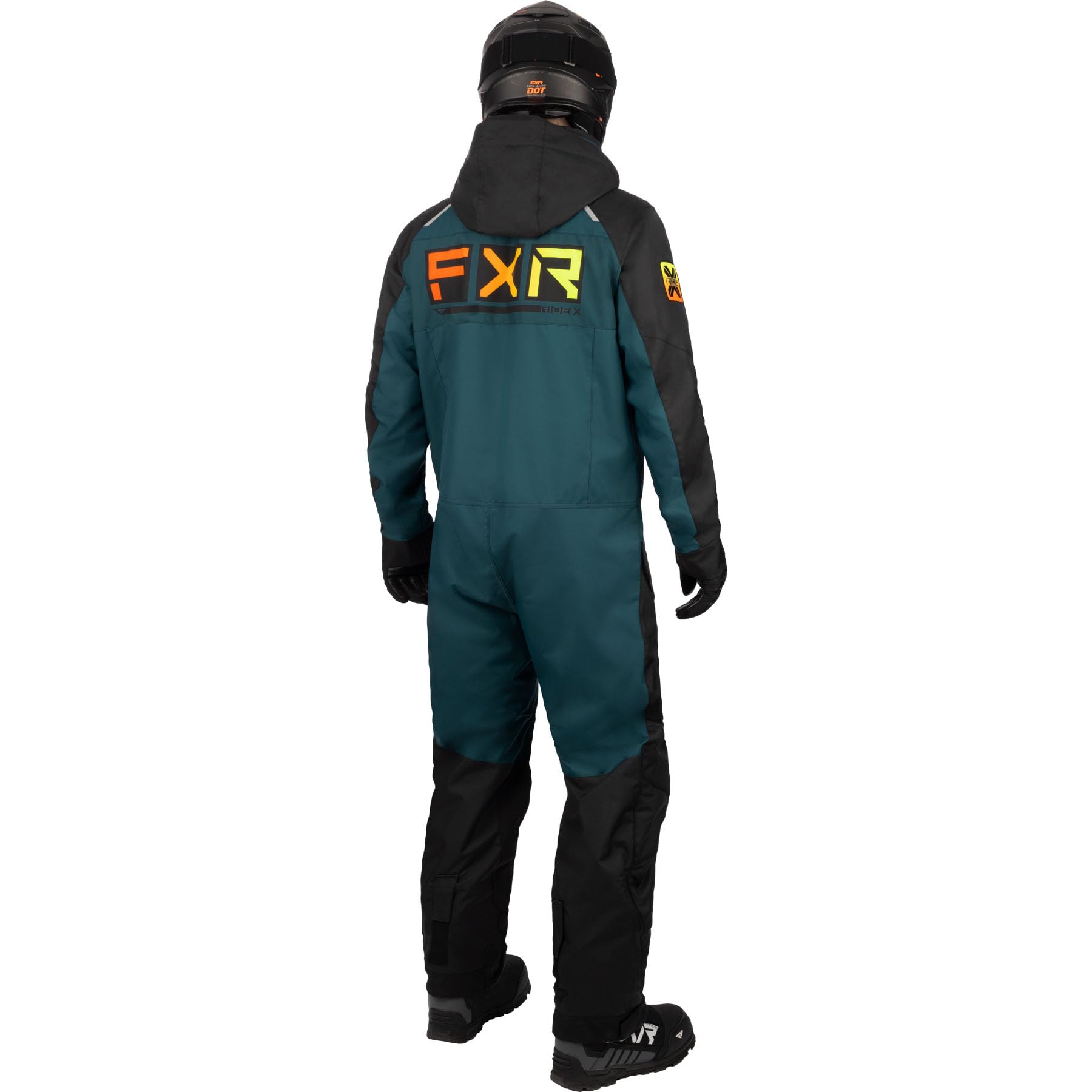 FXR Men's Recruit Lite Monosuit 2025 (Black/Dark Steel/Inferno - Large)