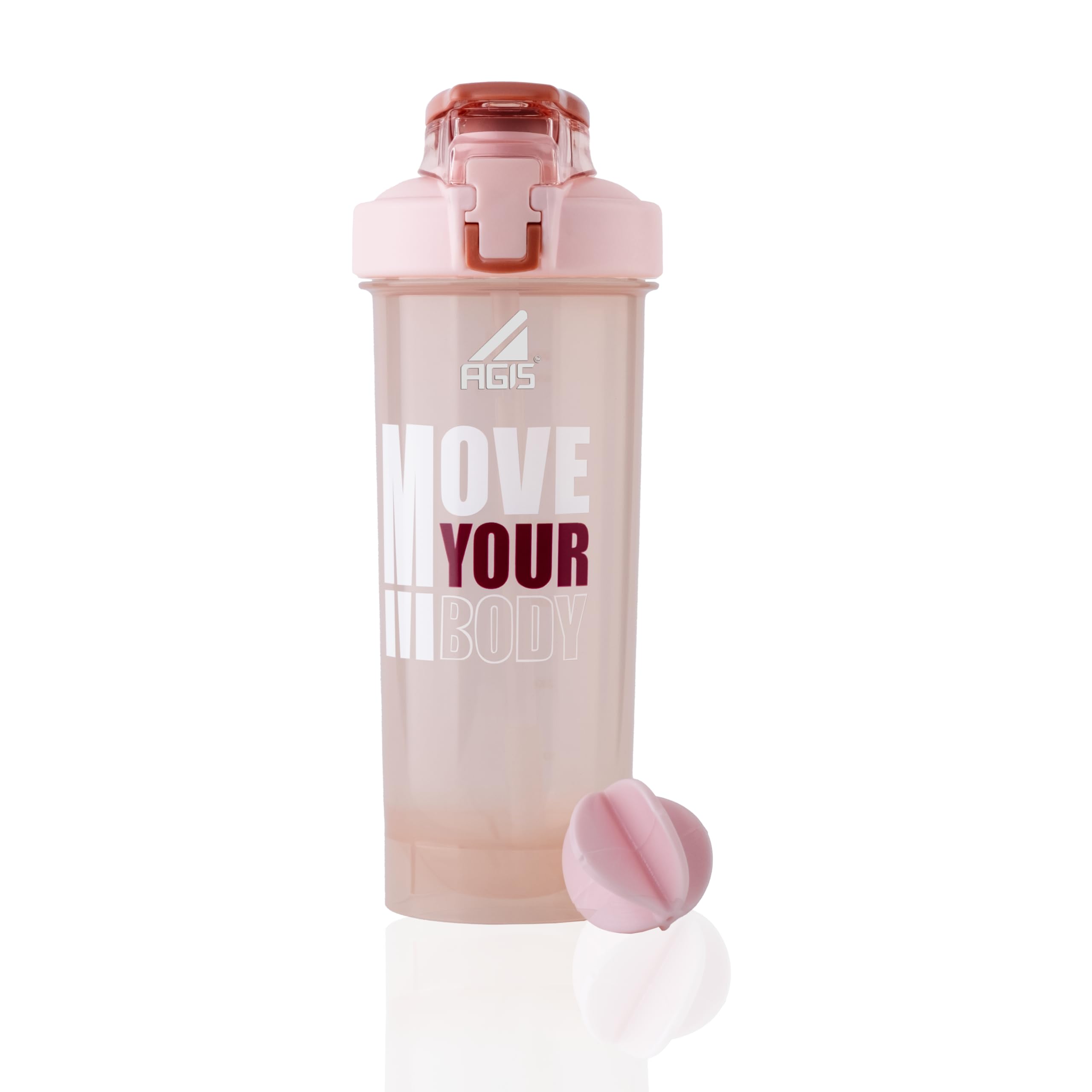 AGIS Sip & Drink Shaker for Gym Bottle 800ml Leakproof Shaker Bottle with Measurement Marking, Perfect for Fitness Enthusiast & Athletes, Ideal for Mixing Protein Shakes & Pre-Workout Formula (Pink)-image-29