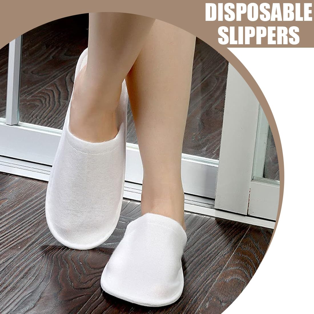 4 Paia Pantofole Antiscivolo, Pantofole Ospiti Riutilizzabili, Ciabatte Ospiti Lavabili, Ciabatte Hotel Monouso per Uomo e Donna, Pantofole da Spa, Taglia unica, Spugna Premium, Misura Universale