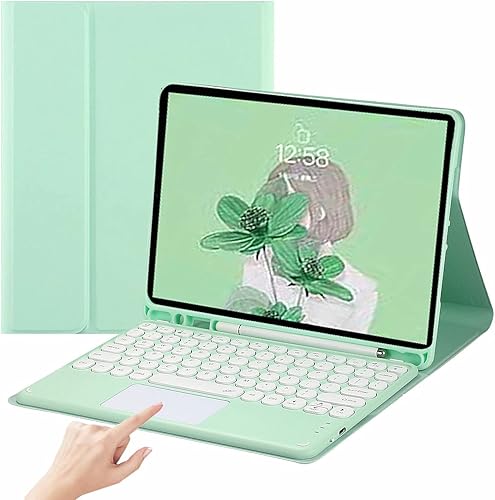 Miniatura 26 de Funda de teclado para iPad Air de 11 pulgadas, M3, M2 2025 2024/iPad Air4 Air5, teclado táctil, magnético, desmontable, Bluetooth, teclado delgado