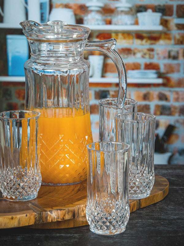 Buy MDNSHO Imperial Lemon Set with Glass Water Jug, 1470 ml with Lid ...