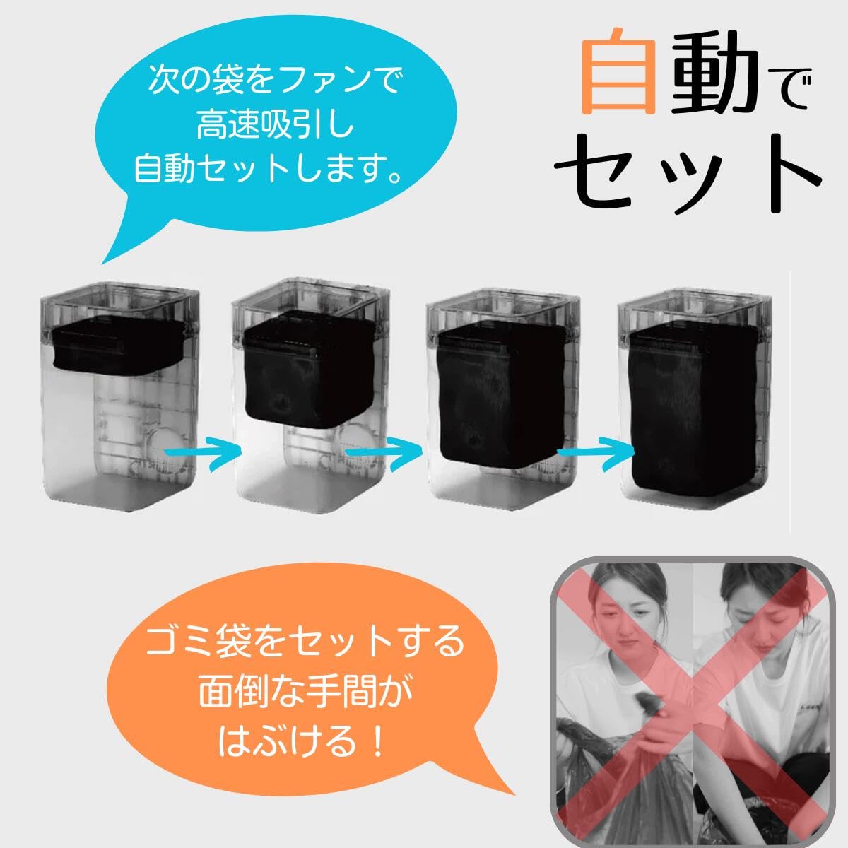 Airdeer 全自動ゴミ箱 自動梱包+補充用袋リング*3 楽天市場】【6