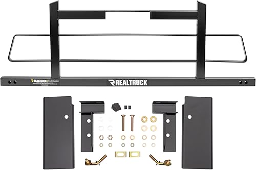 RealTruck BACKRACK Kit de hardware para uso con cama estándar, negro, sin taladro | 30222 | Compatible con Ford F-250/F-350/F-450 2023-2025